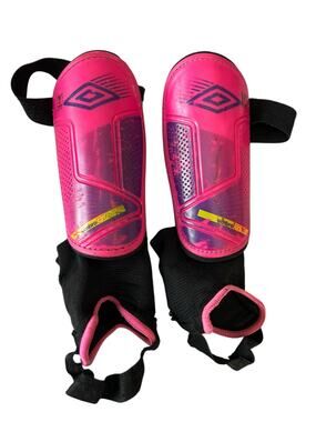 Umbro pink shin guards